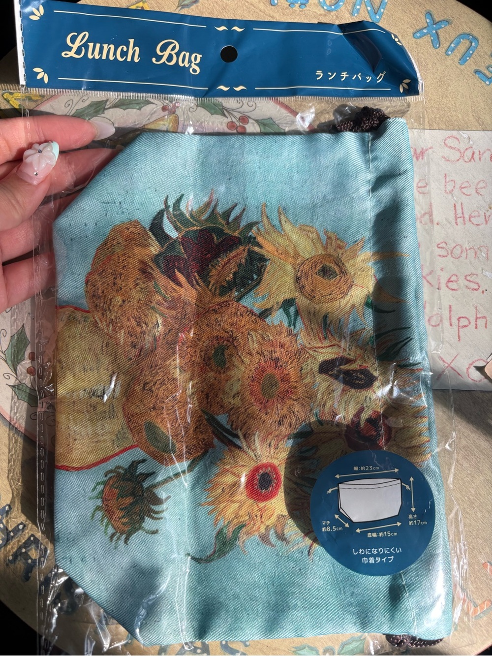 Van Gogh Sunflowers 🌻 Lunch Bag 🩵